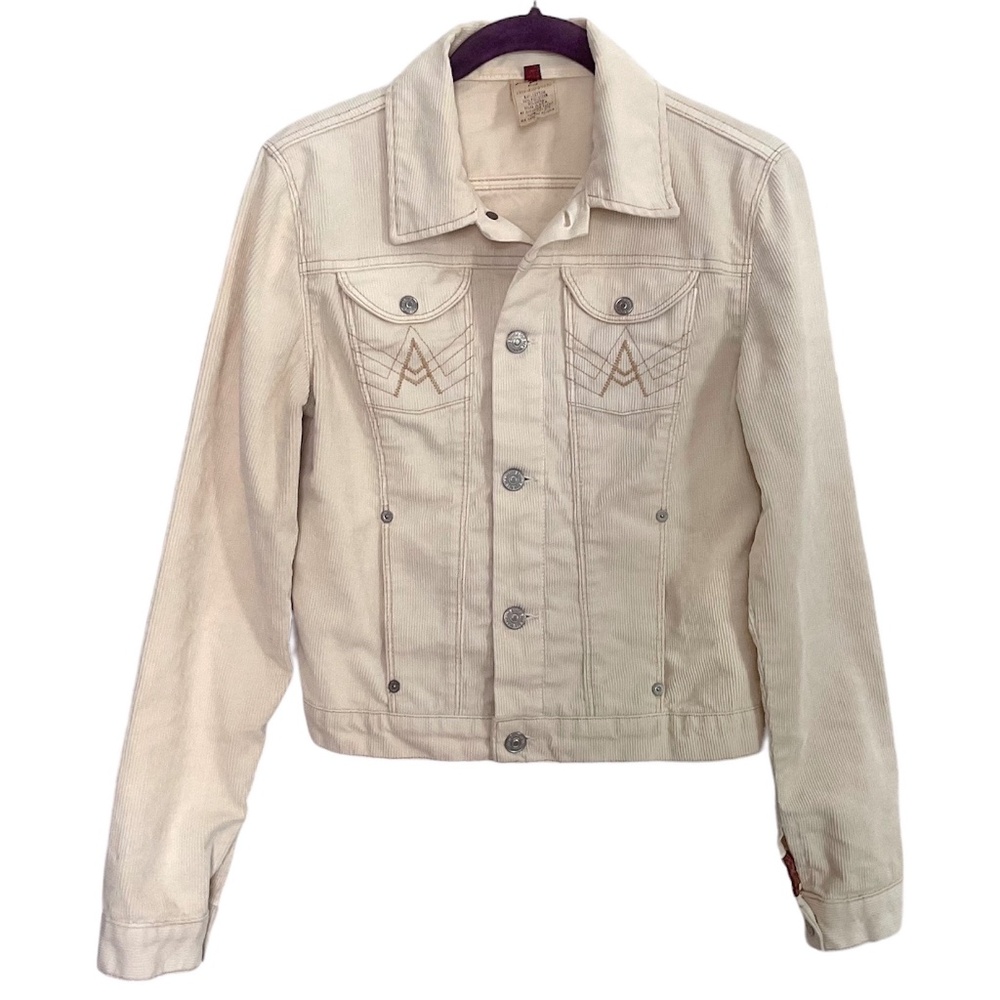 7 For All Mankind “A-Pocket” Cream Corduroy Jacket